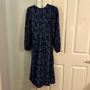ASOS blue zebra patterned dress